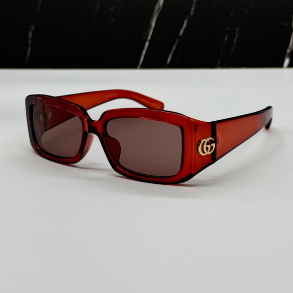 NEW GG1403SK 003 GUCCI RED BROWN SQUARE WOMEN GUCCI SUNGLASSES - Picture 4 of 12